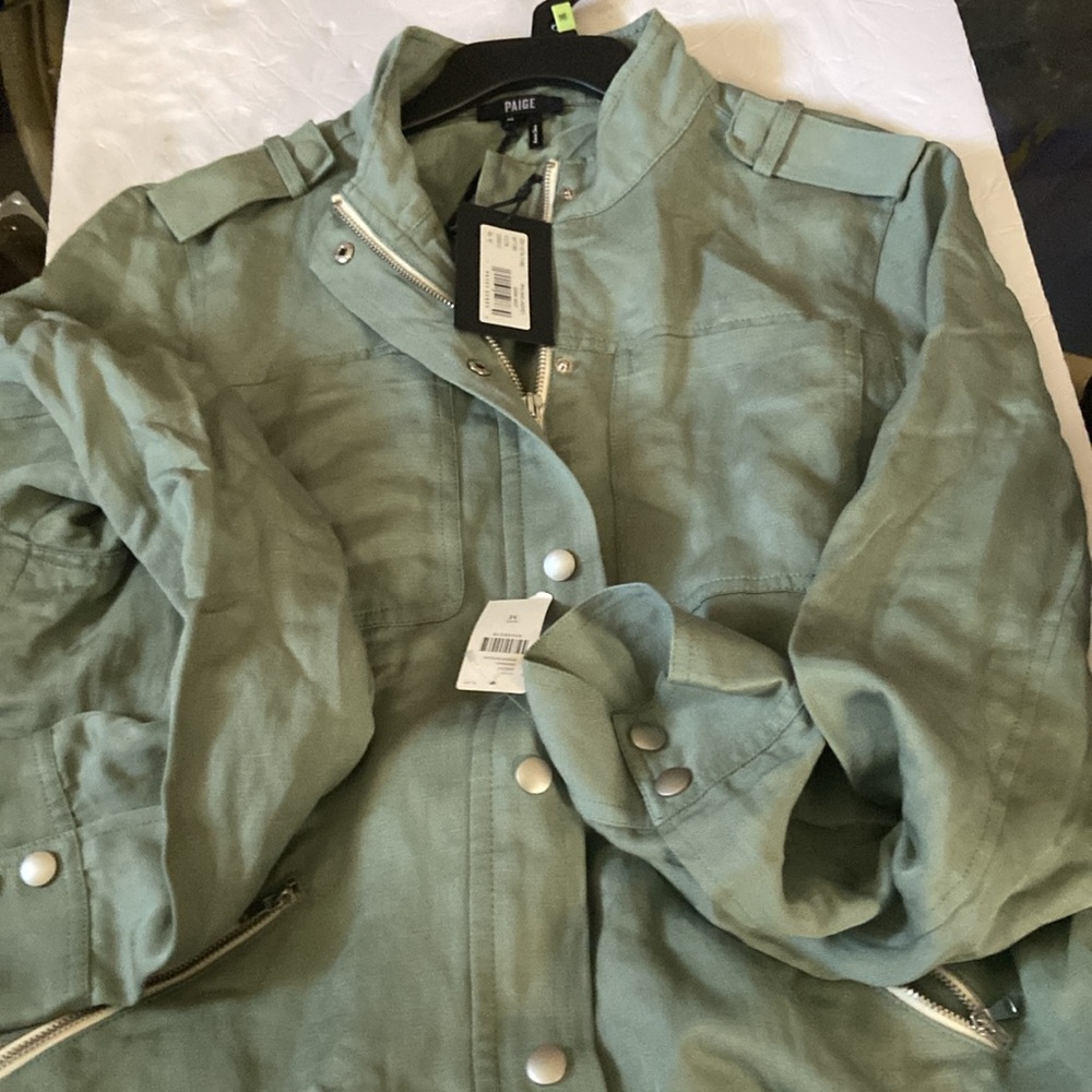PAIGE Sage Green Utility Jacket